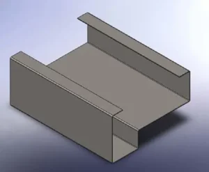 Çelik kapı kasa profili 3D görünüm